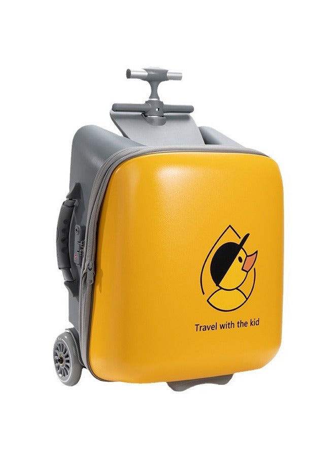 YIJIA HOME GOODS Children'S Two-In-One Hand Luggage Detachable, With Child Seat/Swivel Wheel/Password Lock, 20 Inches - Image 2