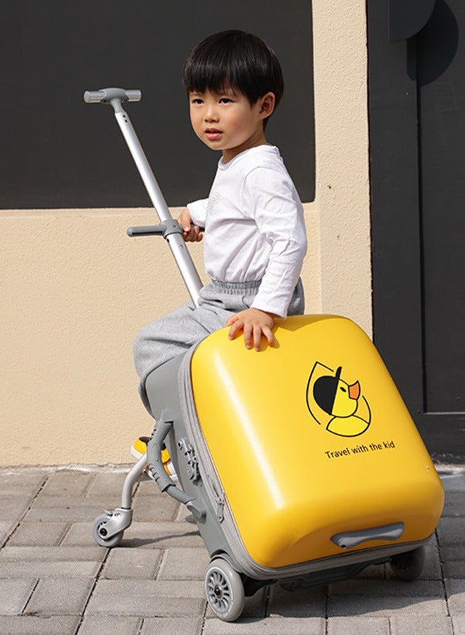 YIJIA HOME GOODS Children'S Two-In-One Hand Luggage Detachable, With Child Seat/Swivel Wheel/Password Lock, 20 Inches - Image 3