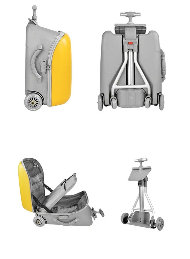 YIJIA HOME GOODS Children'S Two-In-One Hand Luggage Detachable, With Child Seat/Swivel Wheel/Password Lock, 20 Inches - Image 5