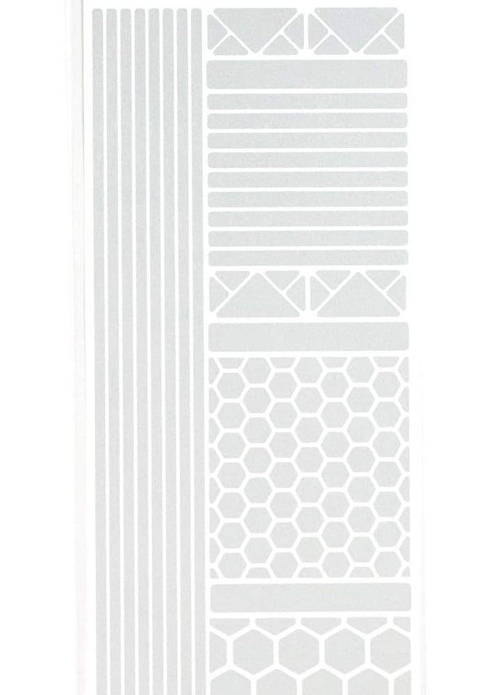 RydeSafe Reflective Decals Multi Shapes Kit Jumbo, White - Image 1