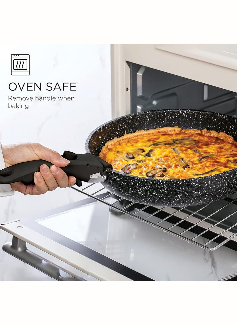 شاربدو طقم أوعية ومقلاة من الحجر الطبي غير القابل للالتصاق مكون من 15 قطعة - Image 4