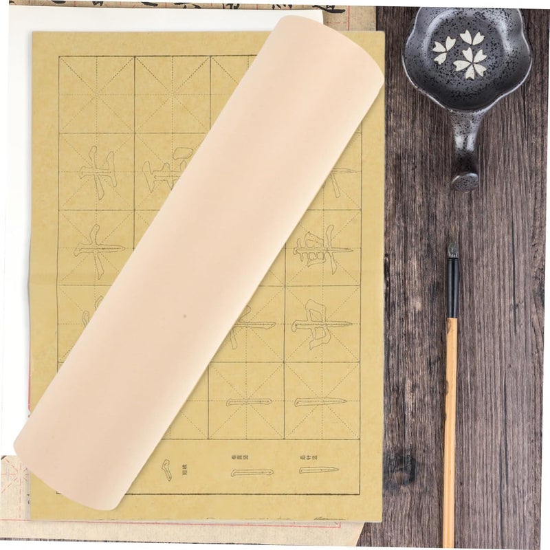 DIYEAH 35cm X 50m Chinese Calligraphy Paper Roll Made of Rice Paper with Balanced Absorbency and Easy Stacking, Vintage Style for Art Creation and Classroom Use, Suitable for Beginners - Image 4