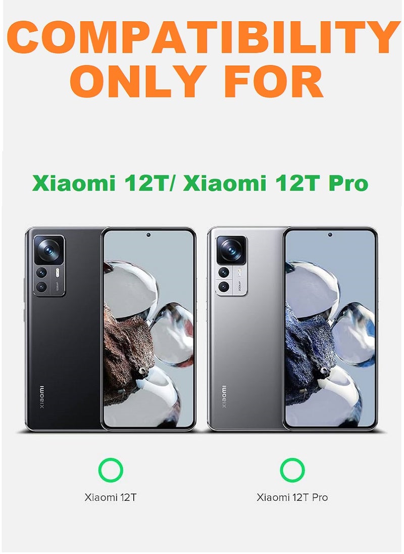 2 Pieces Tempered Glass Screen Protector 5D Designed For Xiaomi 12T Full Glue Edge to Edge Full Screen Coverage And Bubble Free
