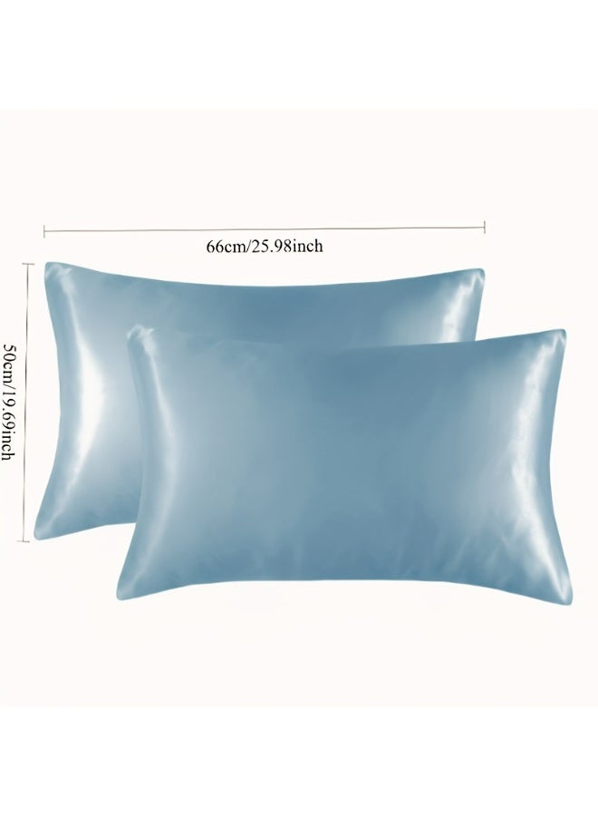 2pcs Cooling Pillow Covers for Summer - Phase Change Material (PCM) Technology with Q-Max >0.5, Ice-Like Feel, Soft Envelope Closure, Premium Colors - Machine Washable Bedding Accessories, Hot Sleep Aid, Cool Tone Design, Durable Fabric  - Image 2
