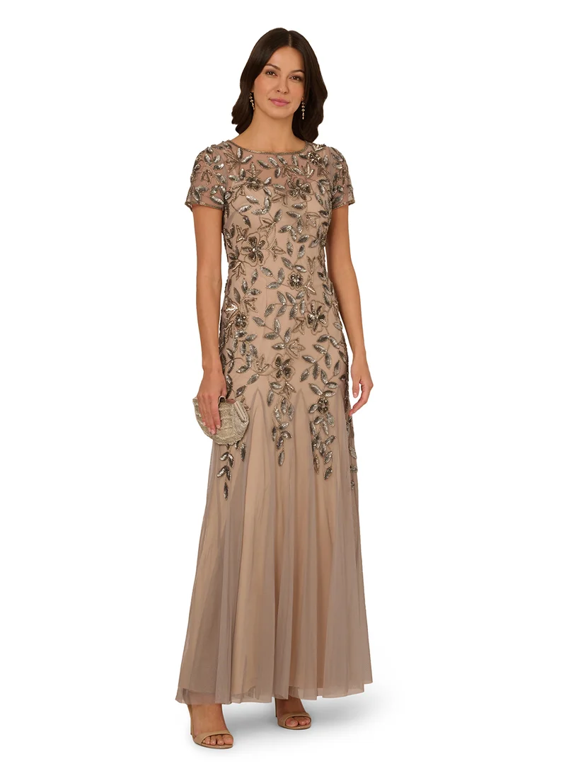 ادريانا بابيل Embellished Maxi Dress With Godets