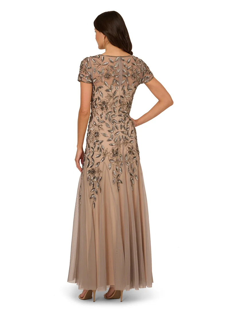 ادريانا بابيل Embellished Maxi Dress With Godets