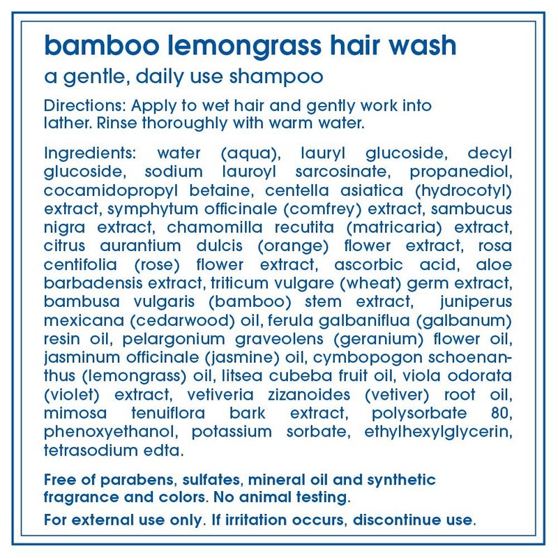 LATHER Bamboo Lemongrass Shampoo & Conditioner Set - Gentle Daily Moisturizing Shampoo & Hair Detangler Conditioner for All Hair Types - Lightweight, Non-Greasy, Sulfate Free - 8 Fl Oz Bottles - Image 2