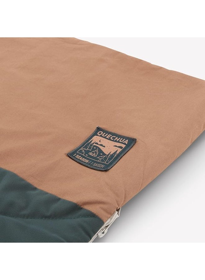 COTTON SLEEPING BAG FOR CAMPING - ULTIMCOMFORT 20° COTTON KHAKI - Image 2