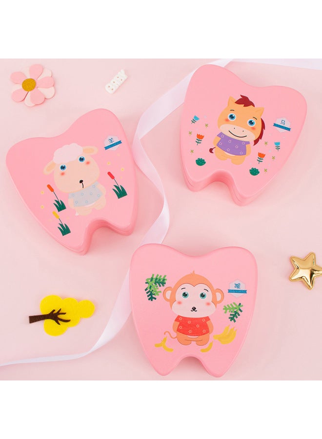 Wooden Children's Nipple Storage Box Baby Tooth Change Storage Box Tooth Loss Commemorative Collection Box Creative Toddler Gift-Color:Pink Zodiac Mouse  - Image 3