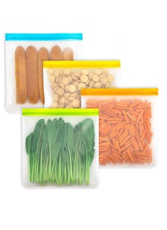 Y&D Reusable Freezer Bags 4 Packs 1 Ziplock Bags, Extra Thick Gallon Storage for Marinate Meats, Cereal, Sandwich, Snack, Travel Items, Meal Prep, Home Organization  - Image 1