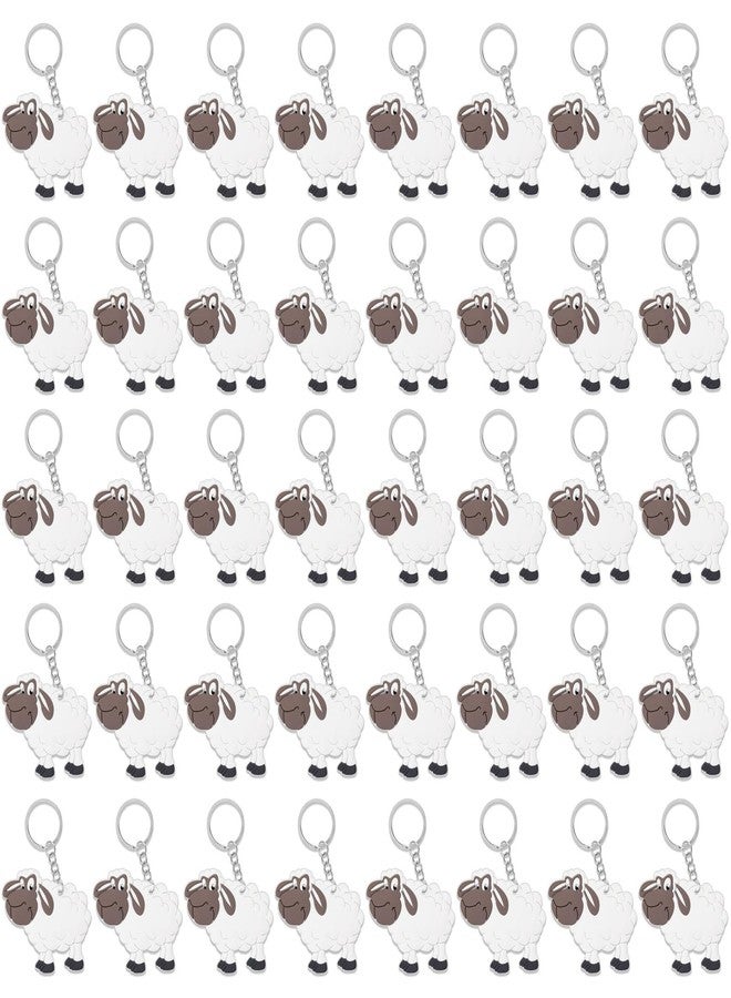 CiciBear 40 Pack Sheep Keychains Party Decoration for Guests, Barnyard Farm Animal Themed Party, Baby Shower, School Party, Zoo Kids Birthday - Image 1