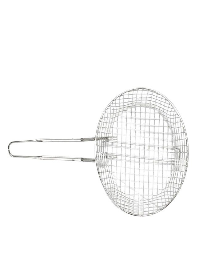 TrueCraftware- 12" Round Coarse Mesh Culinary Basket Nickel Plated with 9-1/8" Handle Length- Kitchen Frying Basket Food Strainer Skimmer Strainer for Cooking Home Kitchen Restaurants - Image 4
