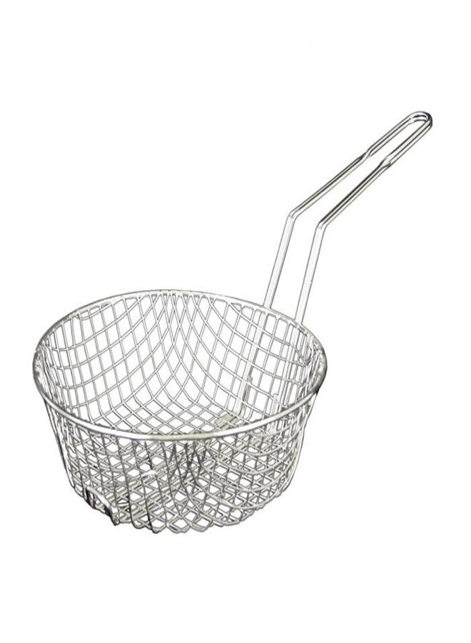 TrueCraftware- 12" Round Coarse Mesh Culinary Basket Nickel Plated with 9-1/8" Handle Length- Kitchen Frying Basket Food Strainer Skimmer Strainer for Cooking Home Kitchen Restaurants - Image 1