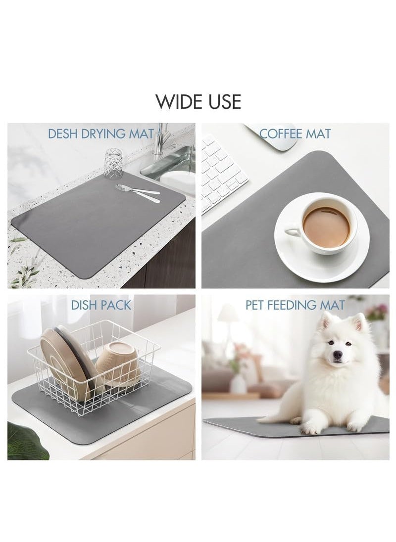 Perpetual - Perpetual Kitchen Mat for Wet Utensils - Dish Mat Pro Drying Kitchen Mat I Dish Drying Mat for Kitchen I Water Soaking Mat for Kitchen Slab ( 30cm X 40cm ) - Image 1