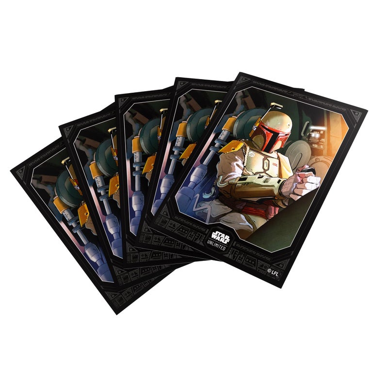 Gamegenic Star Wars Unlimited Boba Fett Art Sleeves Officially Licensed Pack of 60 Art Sleeves and 1 Clear Sleeve Optimized Size for Star Wars Unlimited and Other TCG and LCG Games Made by Gamegenic - Image 2