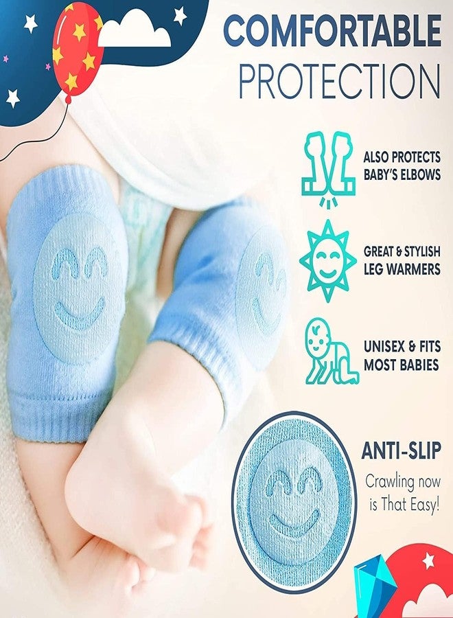 ZURITY STORE 2 Pair Baby Smiley Knee Pads, Anti-Slip Padded Stretchable Elastic, Baby Leg Warmer Kneecap Protector for Kids, Safety Pads for Kids, (Multicolor) - Image 4