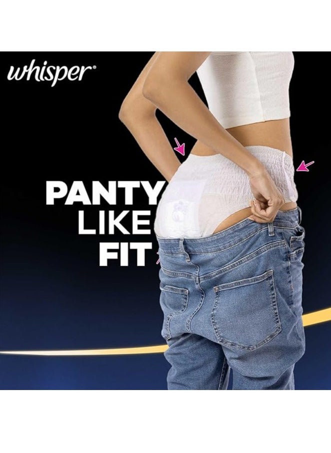 Whisper Whisper Super Absorbent Period Panty, 6 L-XL Pants, 360 Degree Leakage Protection for Heavy Flow, Panty like Fit for Full back Coverage, Absorbs Heavy Gushes, Silky Soft, Comfortable Feel-Women  - Image 3