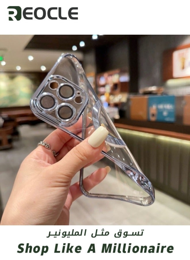 REOCLE Magnetic Clear Case for iPhone 13 Pro with Built-in Camera Lens Protector Ultra-thin Magnet Case for iPhone  13 Pro - Image 3