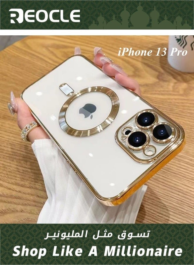 REOCLE Magnetic Clear Case for iPhone 13 Pro with Built-in Camera Lens Protector Ultra-thin Magnet Case for iPhone  13 Pro - Image 1