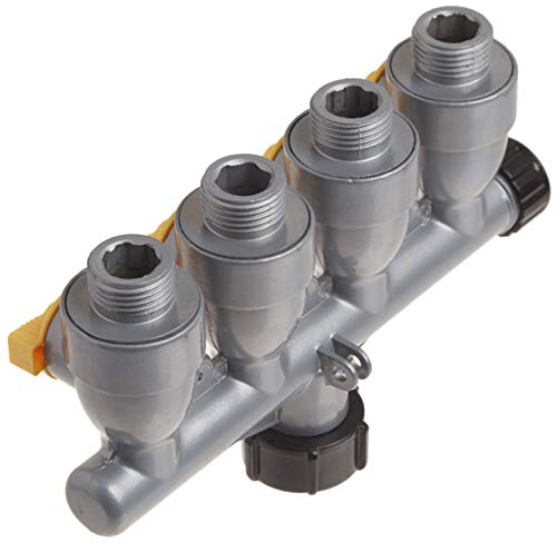 Melnor HiFlo 4-Way Hose Valve - 2.3" - Silver, Black, Yellow - Image 4