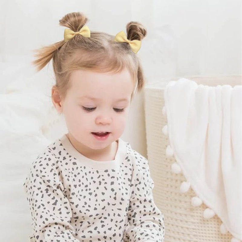 BBgifts 50Pcs Baby Hair Ties With Bows  2 Inch Baby Bows Rubber Bands Hair Ties Ponytail Pigtail Holder  Hair Accessories For Infants Toddlers Baby Girls Multi-Colored - Image 2