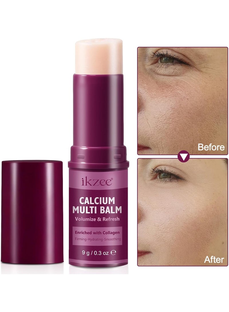 IKZEE Calcium Volume Multi Balm Stick with Collagen & Vitamin C,Hydrating Face Moisturizer Stick for Wrinkles, Fine Lines&Dryness-Portable Glow, Non-Greasy Skincare for Day & Night - Image 3