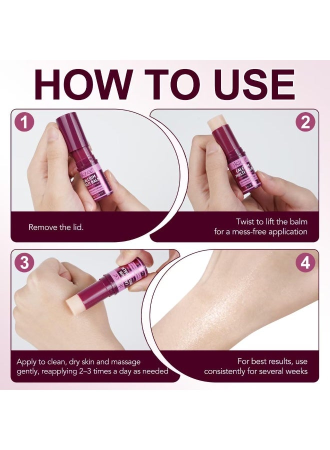 IKZEE Calcium Volume Multi Balm Stick with Collagen & Vitamin C,Hydrating Face Moisturizer Stick for Wrinkles, Fine Lines&Dryness-Portable Glow, Non-Greasy Skincare for Day & Night - Image 4