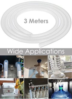 Realfrog 3 Meters Food Grade Silicone Tubing Clear Flexible Silicone Rubber Air Hose Water Tube Pipe High Temp for Automotive Parts Home Brewing(6mm ID x 9mm OD)  - Image 1