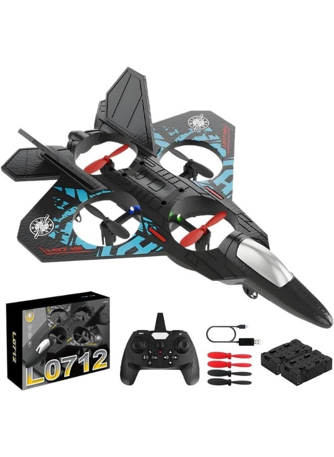 Executive LLC - Remote Control Drone Plane 2.4GHz Fighter Aircraft RC Airplane RTF for Beginner Kids and Adults 3D Flip Airplane Toy with Colored Lights USB Charging Model L0712 - Image 1