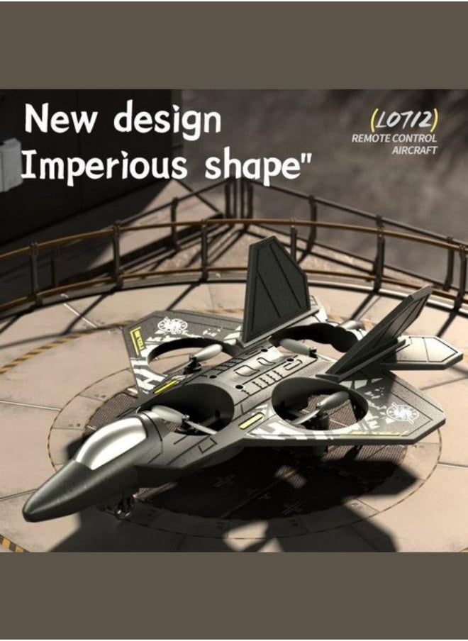 Executive LLC - Remote Control Drone Plane 2.4GHz Fighter Aircraft RC Airplane RTF for Beginner Kids and Adults 3D Flip Airplane Toy with Colored Lights USB Charging Model L0712 - Image 1