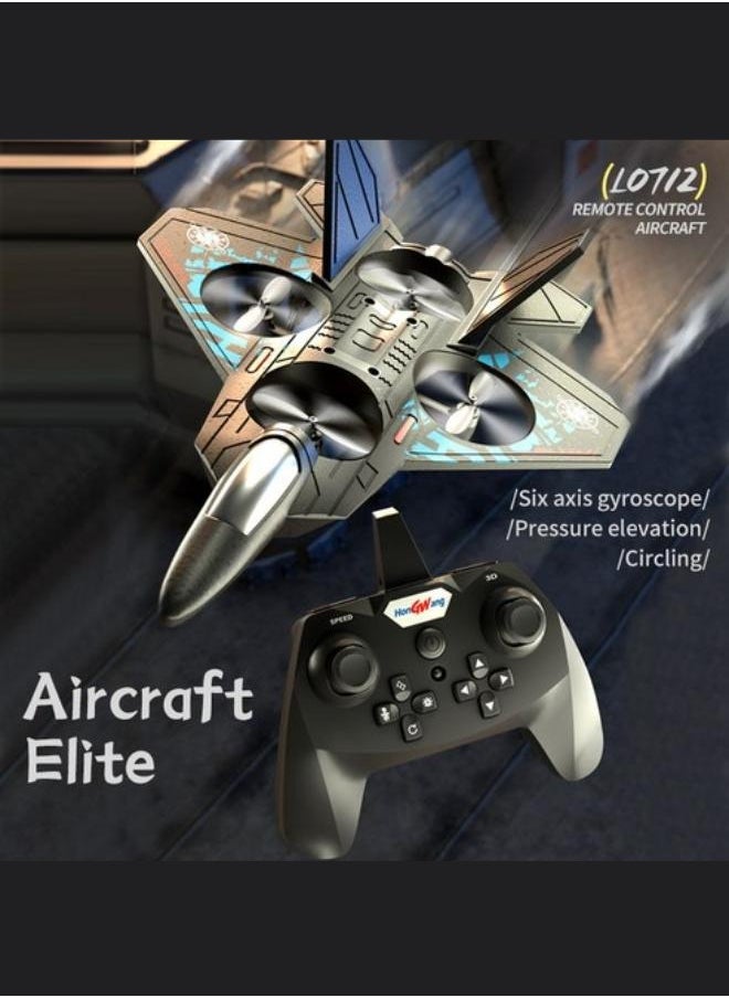 Executive LLC - Remote Control Drone Plane 2.4GHz Fighter Aircraft RC Airplane RTF for Beginner Kids and Adults 3D Flip Airplane Toy with Colored Lights USB Charging Model L0712 - Image 1