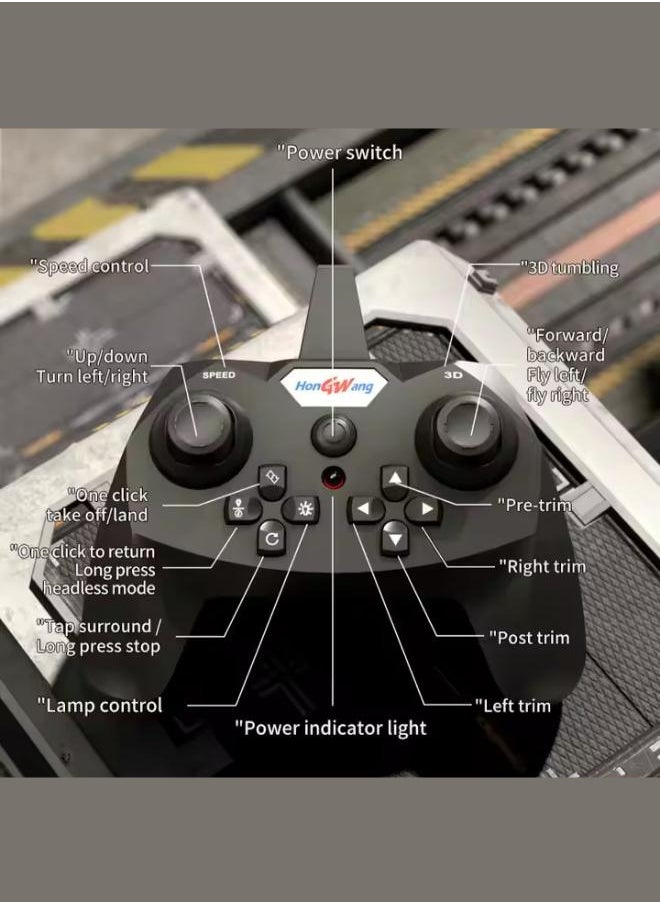 Executive LLC - Remote Control Drone Plane 2.4GHz Fighter Aircraft RC Airplane RTF for Beginner Kids and Adults 3D Flip Airplane Toy with Colored Lights USB Charging Model L0712 - Image 1