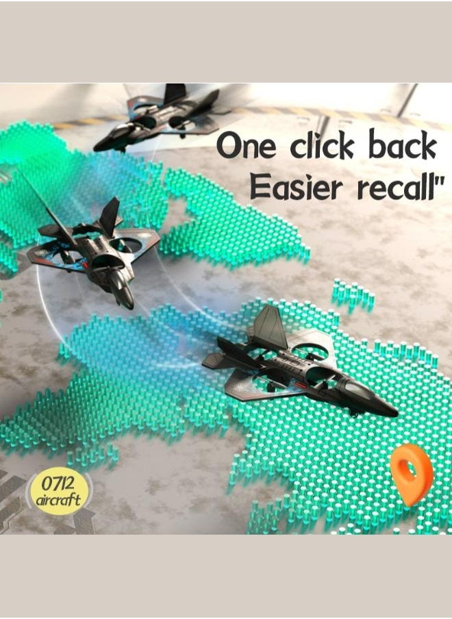 Executive LLC - Remote Control Drone Plane 2.4GHz Fighter Aircraft RC Airplane RTF for Beginner Kids and Adults 3D Flip Airplane Toy with Colored Lights USB Charging Model L0712 - Image 1