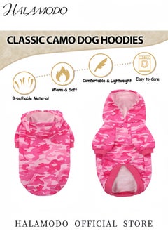HALAMODO Small Dog Camo Shirt Camouflage T-Shirt for Puppies Pet T-Shirt for Cats and Dogs Lovely Camouflage Hoodie Vest for Boys and Girls Warm Winter Apparel  - Image 3