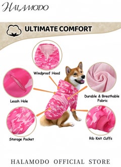 HALAMODO Small Dog Camo Shirt Camouflage T-Shirt for Puppies Pet T-Shirt for Cats and Dogs Lovely Camouflage Hoodie Vest for Boys and Girls Warm Winter Apparel  - Image 4