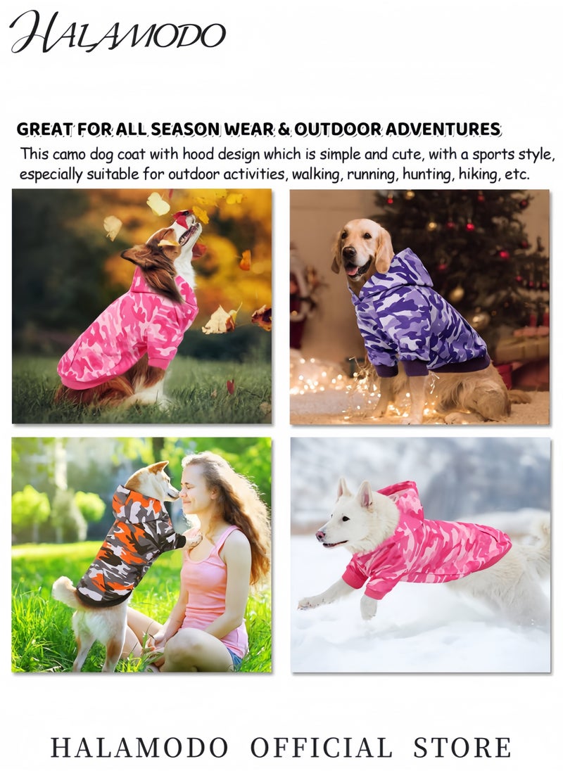 HALAMODO - Small Dog Camo Shirt Camouflage T-Shirt for Puppies Pet T-Shirt for Cats and Dogs Lovely Camouflage Hoodie Vest for Boys and Girls Warm Winter Apparel - Image 1