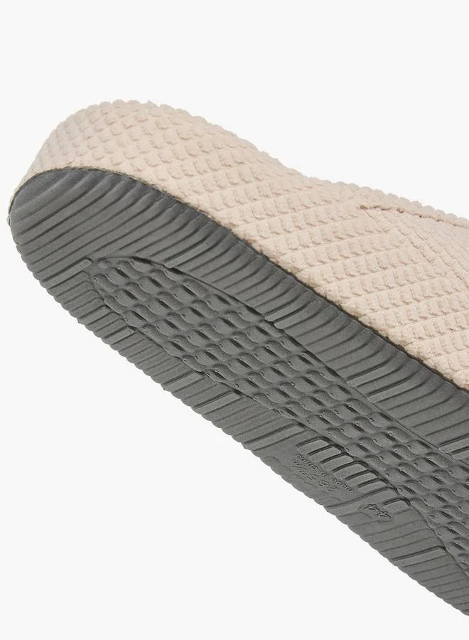 Le Confort BEIGE Textured Bedroom Slippers for Men | Best Price UAE