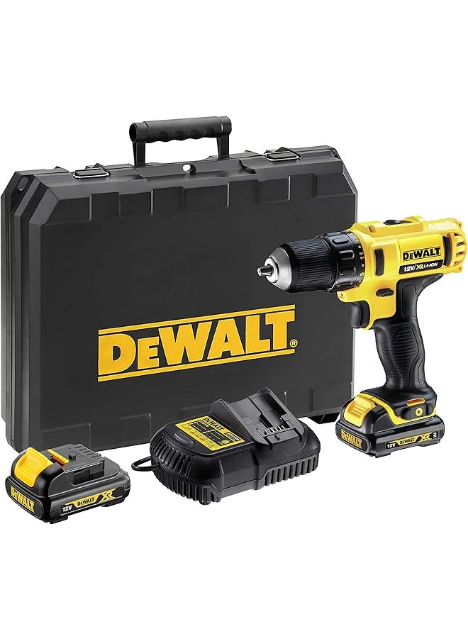 DEWALT 12V 10Mm Subcompact Drill Driver With Soft Bag Yellow Black Dcd710C2P B5  - Image 1