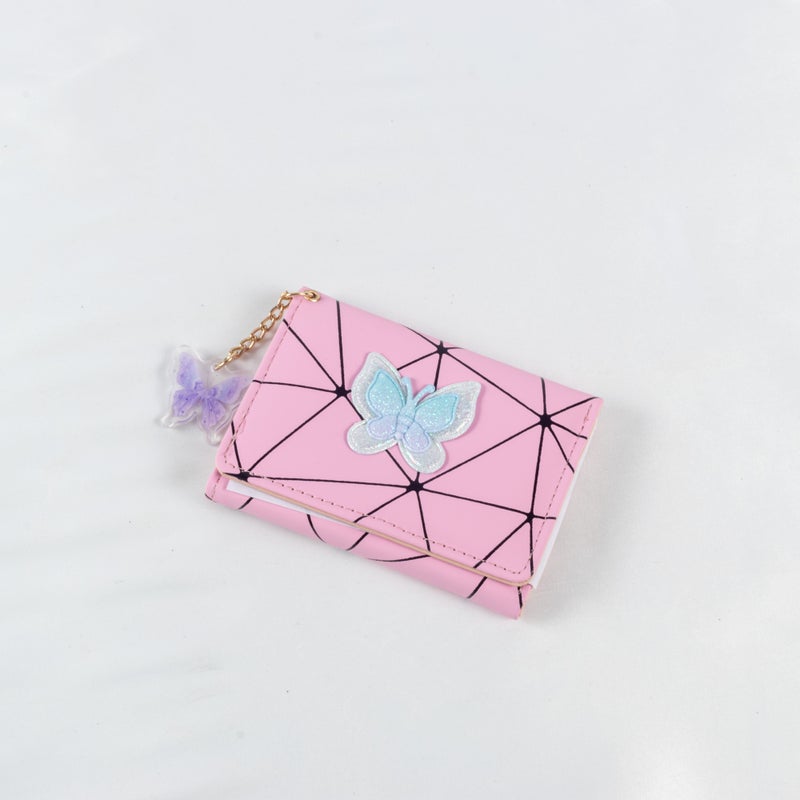 The Black Pearl Accessories Leather Flip Wallet & Card Holder with Multiple Pockets - Pink - Image 1