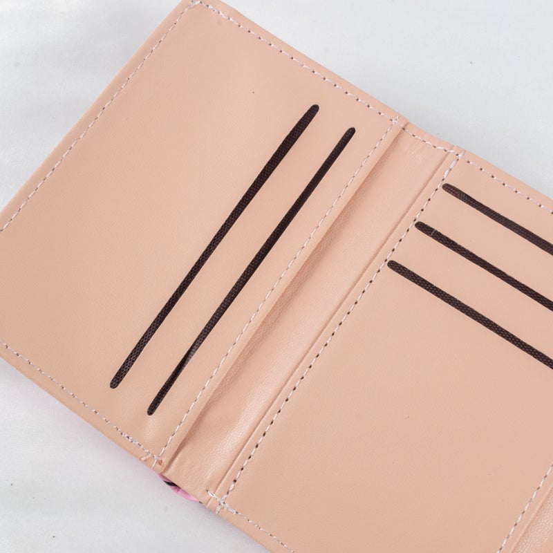 The Black Pearl Accessories Leather Flip Wallet & Card Holder with Multiple Pockets - Pink - Image 3
