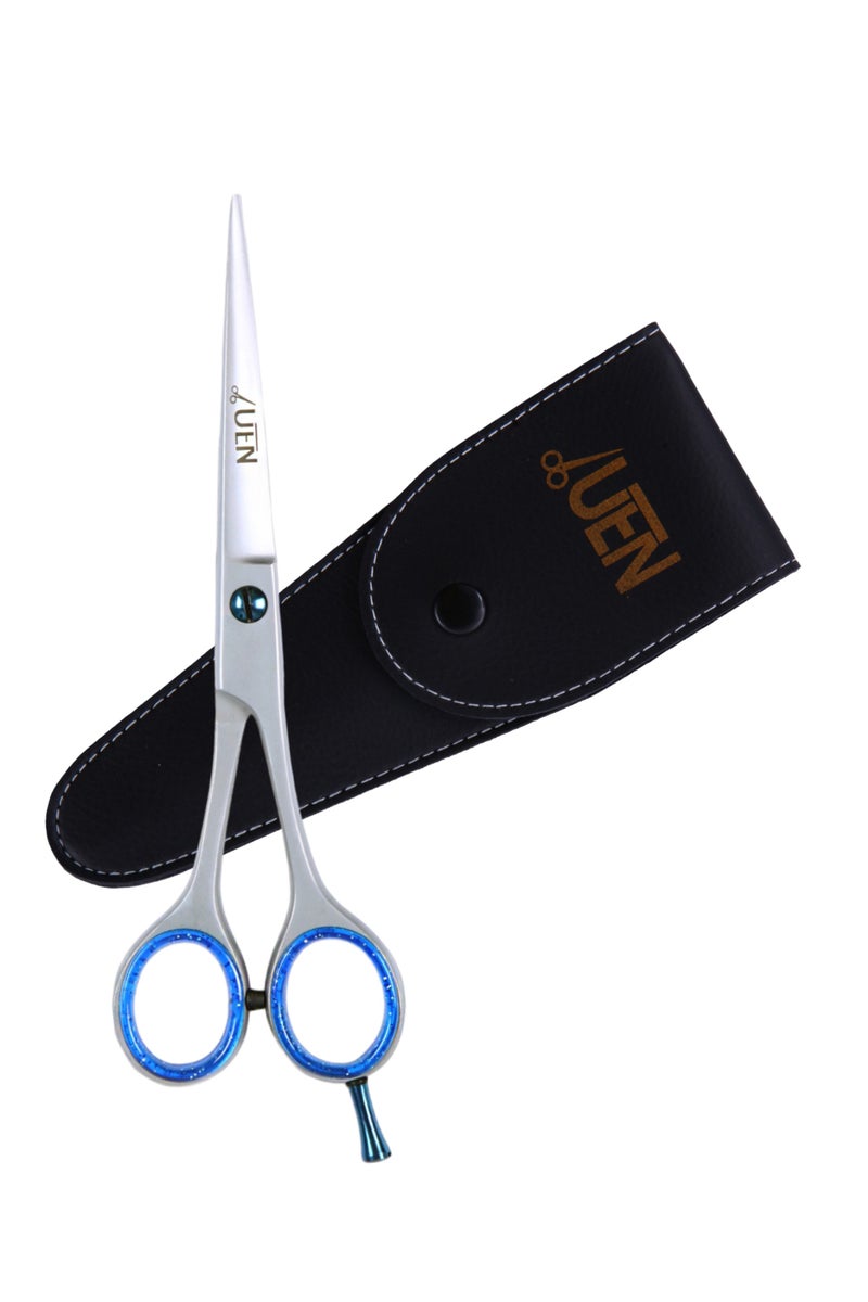 UEN Professional Hairdressing Scissors Stainless Steel Razor Edge, 6.5 Inches Salon/Home Grooming Shears for Men Women Children & Adults - Stylish Hair Cutting Tool - Image 1