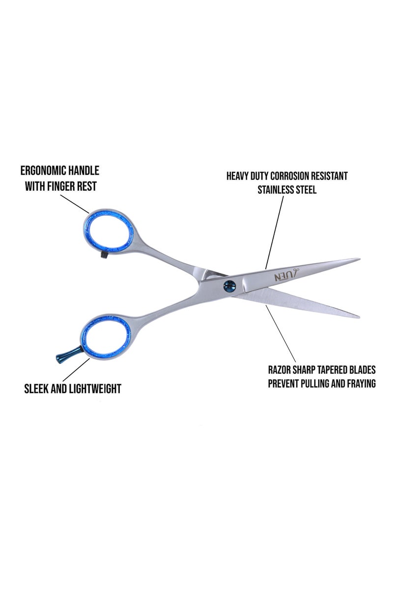 UEN Professional Hairdressing Scissors Stainless Steel Razor Edge, 6.5 Inches Salon/Home Grooming Shears for Men Women Children & Adults - Stylish Hair Cutting Tool - Image 3