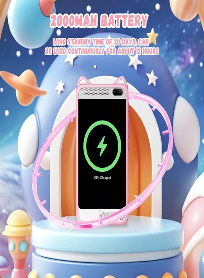 E teacher Kids Smart Phone for Girls, 3.97" Touchscreen Kids Phone Toys for 3-12 Birthday, Dual Camera, Built-in 8G SD Card Cell Phone for Boys Girls Toys(Pink) - Image 4