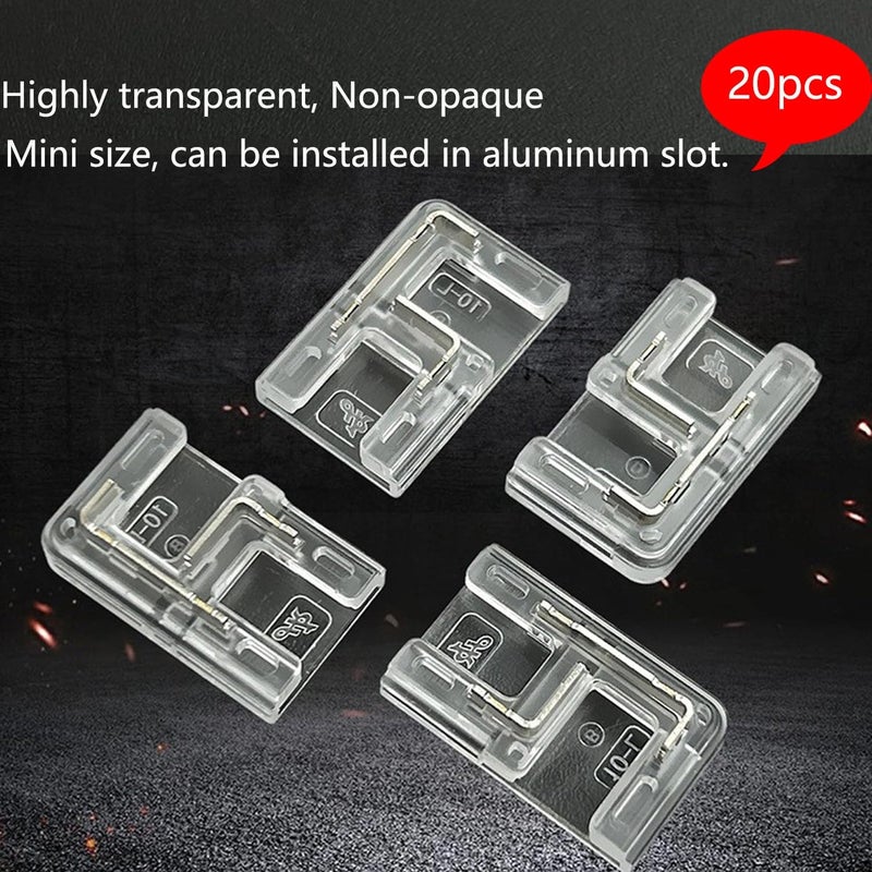 ENQIMAOYI 20Pcs L Shape 2 Pin 10mm COB LED Light Strip Connectors, Gapless Solderless Clear Connector Strip to Strip LED Corner Connectors for SMD COB 3528-2835 LED High Density Strip Lights (10mm L SMDCOB) - Image 3