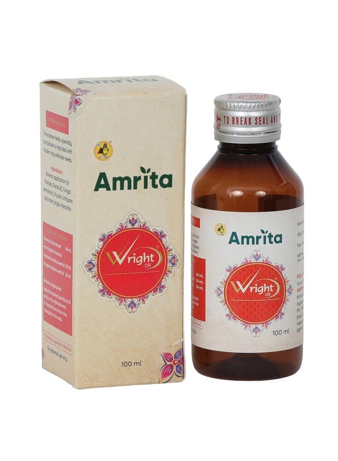 Amrita Wright Oil | 100 ml | (W) right Remedy for Skin Problems | Active Ayurveda - Image 1