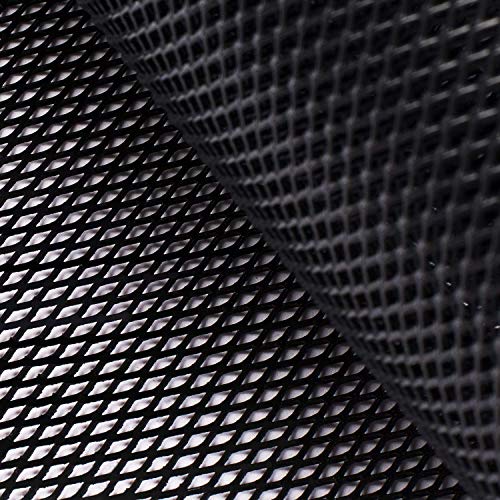 AggAuto Universal 40"x13" Car Grill Mesh - 100x33cm Aluminum Alloy Automotive Grille Insert Bumper 4x8mm Rhombic Hole, One of the Most Multifunctional Shape Grids Black - Image 2