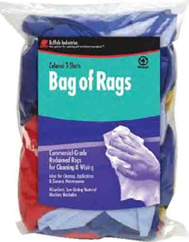 Buffalo Industries (10080PB) Recycled Multicolored T-Shirt Cloth Rags, 4 lb. bag, All-Purpose Rag for Cleaning, Paint Spills and Cleanup, Staining, Polishing, Dusting, Made from Recycled Materials - Image 2