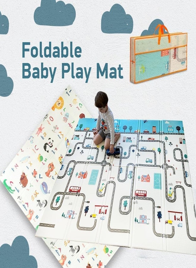 JELVI Baby Play Extra Large Reversible Baby Play Mat Floor Mat, Anti-Slip Foam Playmat for Babies and Kids, Waterproof Baby Play Gym and Mat for Floor Play, Crawling Mat Reversible Design - Image 3