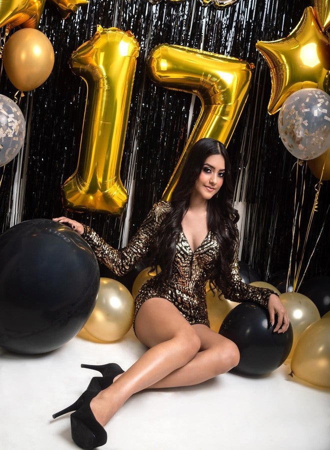 IWERP Gold Number 13 Balloon 40 inch, 13 Number Balloon, 13th Gold Birthday Decorations, 13 Year Old Girls Boys Golden Party Supplies - Image 3