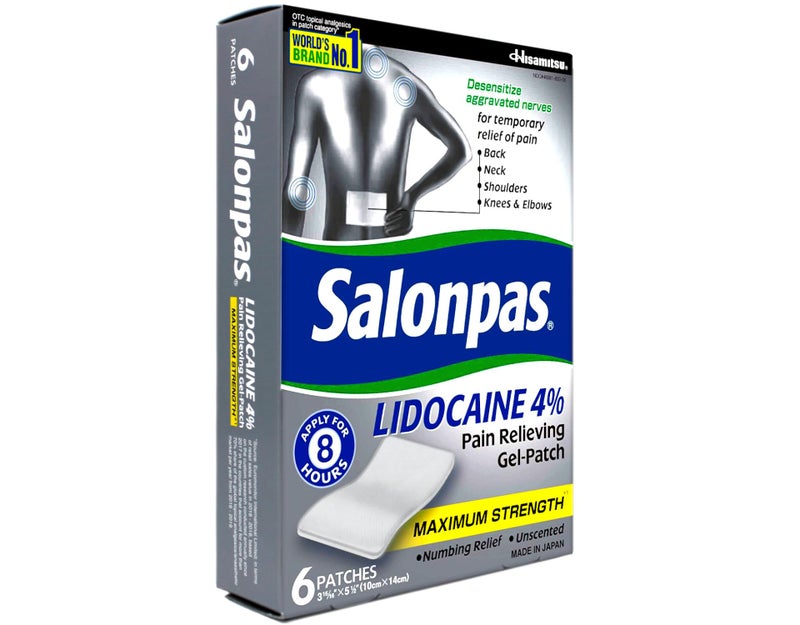 Salonpas LIDOCAINE Special 6 Pack Pain Relieving Maximum Strength Gel Patch! - Image 2